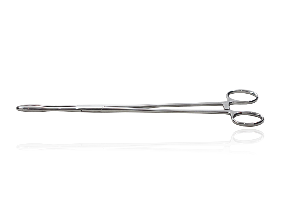 Pinça Collin para curativo uterino 25cm - Portal do Médico