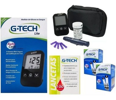 Kit Medidor Glicose G-tech Vita: Monitoramento Preciso 